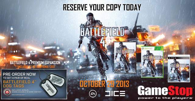 battlefield 4 gamestop promo ad تاریخ عرضه ی بازی Battlefield 4 توسط سایت GameStop مشخص شد