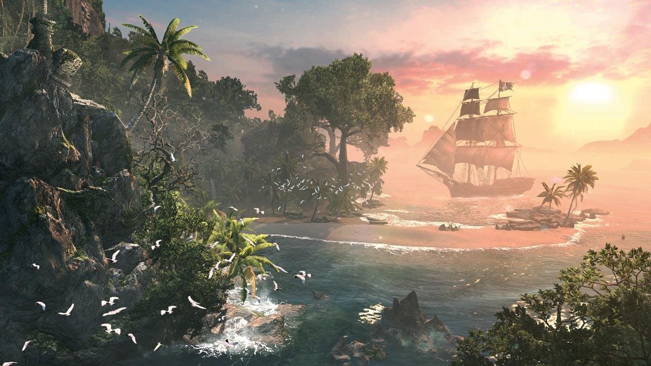 Assassins-Creed-4-Black-Flag-sunset-in-paradise