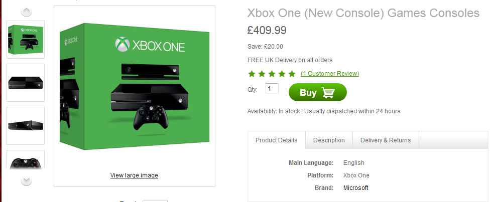 Xbox One Z فروشگاه Zavvi قیمت کنسول Xbox One را کاهش داد !