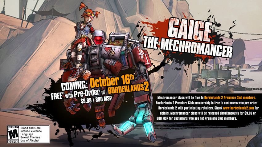 Borderlands 2 :کلاس Mechromancer  شانزدهم اکتبر - گیمفا