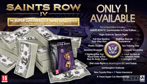 گران ترین بسته ی ویژه : ۱ میلیون دلار برای Saint Row 4 : Wad Wad Edition ! - گیمفا