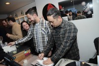 sebago and linkin park celebrate the launch of their collaboration at the reed space in new york city