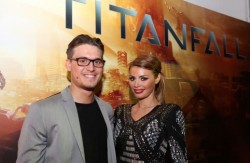 chloe and charlie sims at titanfall launch party 1
