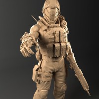 new sci fi soldier with gun dgwerrggwr