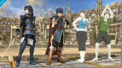 lucina و marth در کنار trainer های wii fit