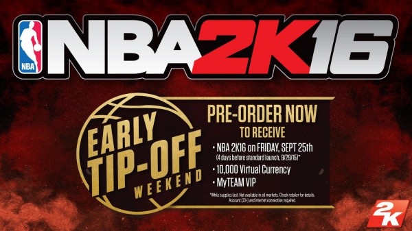 NBA 2K16 را پیش خرید کنید و چهار روز زودتر به تجربه ی بازی بپردازید - گیمفا