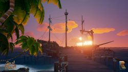 sot gamescom 2016 screenshot ship sunset