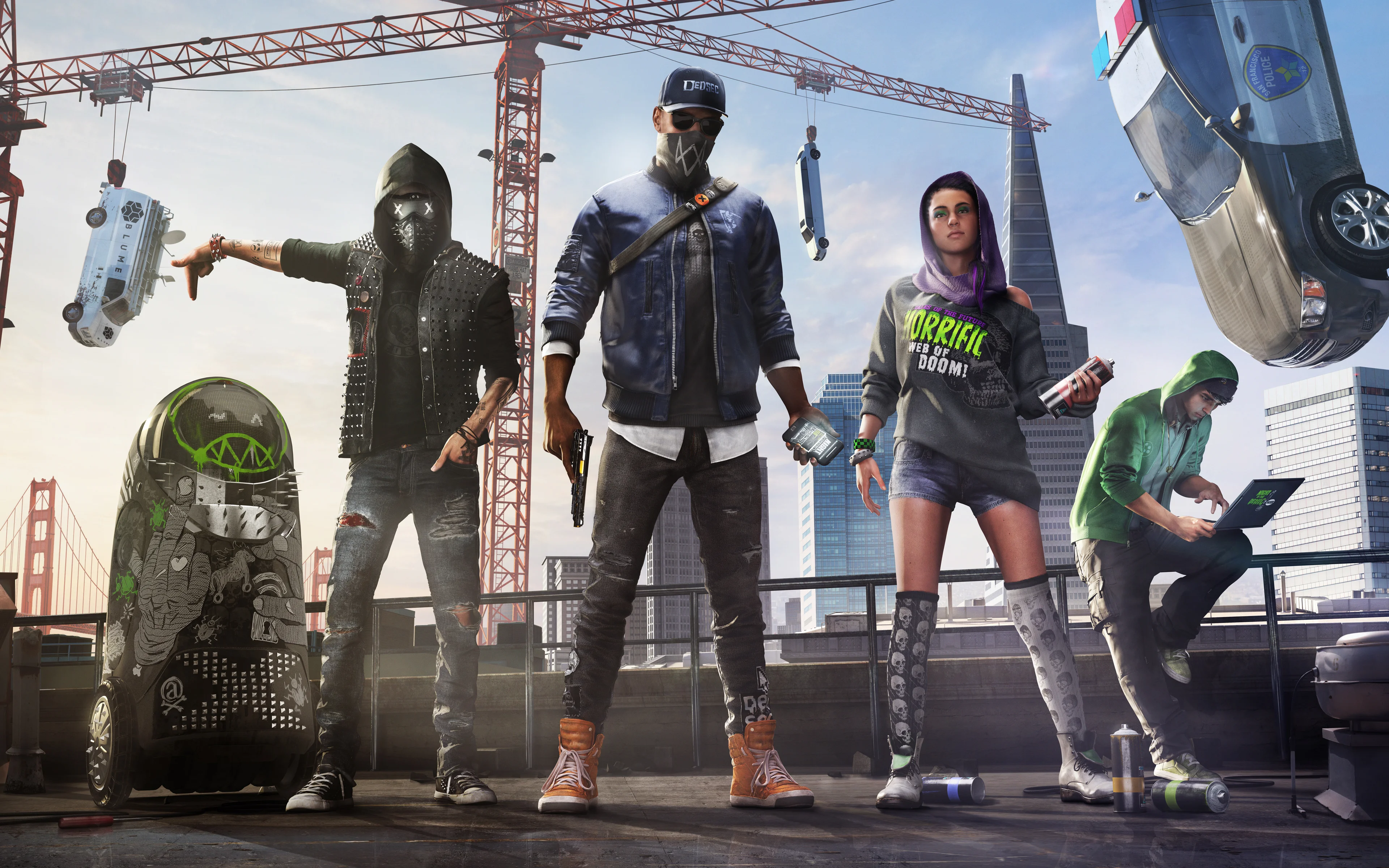 watch dogs 2 wallpaper marcus holloway and dedsec