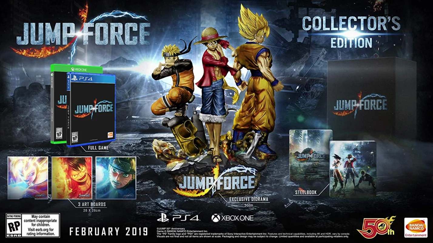 از نسخه Collector’s Edition بازی Jump Force و محتویات ویژه آن رونمایی شد - گیمفا