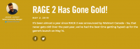 روند توسعه‌ی بازی Rage 2 به اتمام رسید - گیمفا