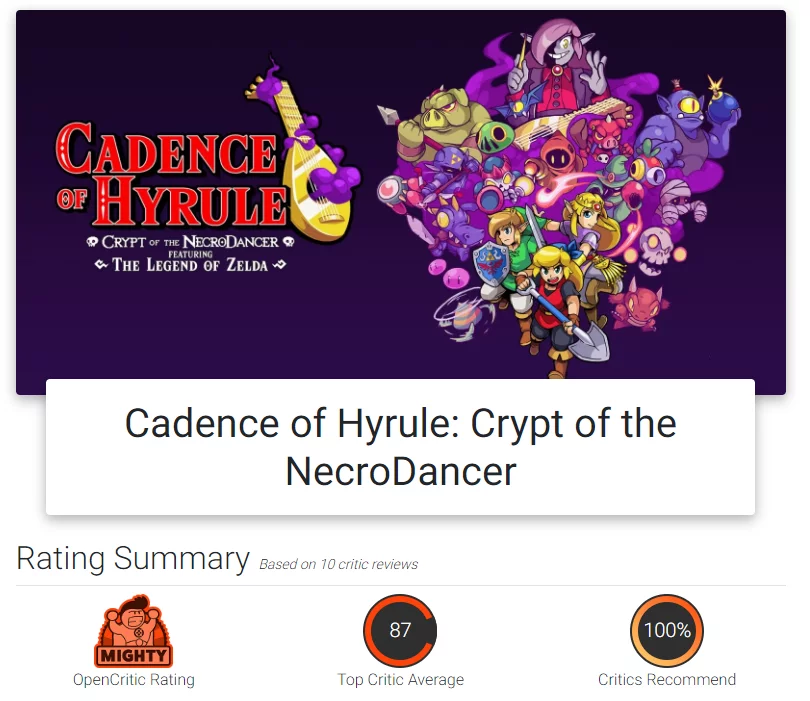 نقدها و نمرات بازی CADENCE OF HYRULE | گیمفا