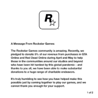 ناشر بازی GTA بیش از ۱۵ میلیون دلار برای خیریه جمع‌آوری کرده است - گیمفا