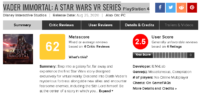 بدتر از همیشه | نقدها و نمرات بازی Vader Immortal: A Star Wars VR Series - گیمفا
