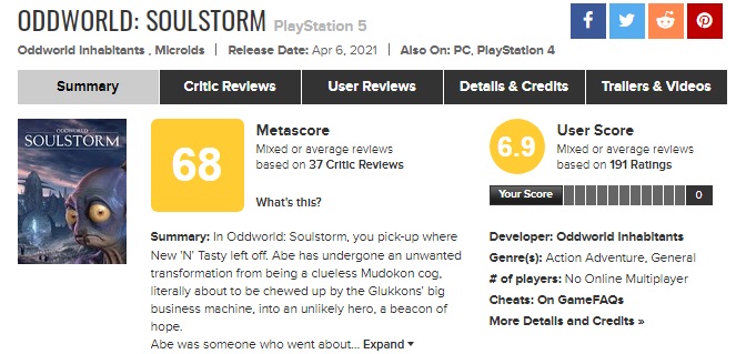 دنیای عجیب؛ نقدها و نمرات بازی Oddworld: Soulstorm منتشر شد