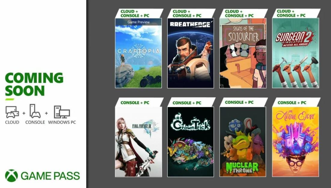 بازی‌های جدید Xbox Game Pass برای کنسول و پی‌سی مشخص شدند