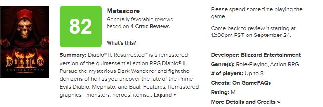 نقدها و نمرات بازی Diablo 2: Resurrected منتشر شد