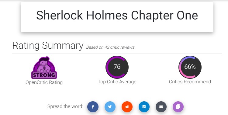 نقد‌ها و نمرات بازی Sherlock Holmes: Chapter One منتشر شدند
