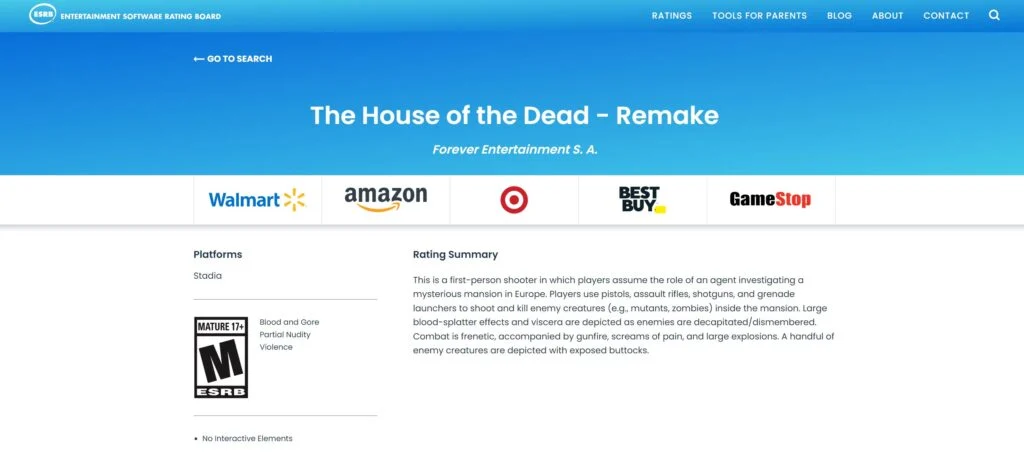بازی The House of The Dead Remake برای استیدیا رده‌بندی سنی شد - تی ام گیم
