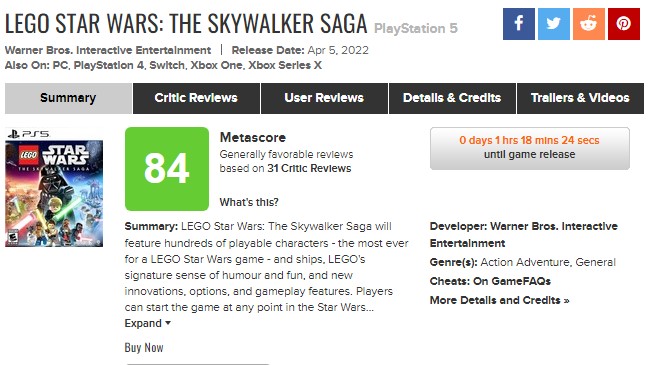 نقدها و نمرات LEGO Star Wars: The Skywalker Saga منتشر شدند