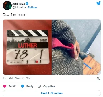 تاریخ پخش فیلم Luther با هنرنمایی ادریس البا مشخص شد