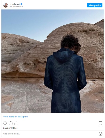 تیموتی شالامی تصویری از پشت صحنه Dune: Part Two را منتشر کرد
