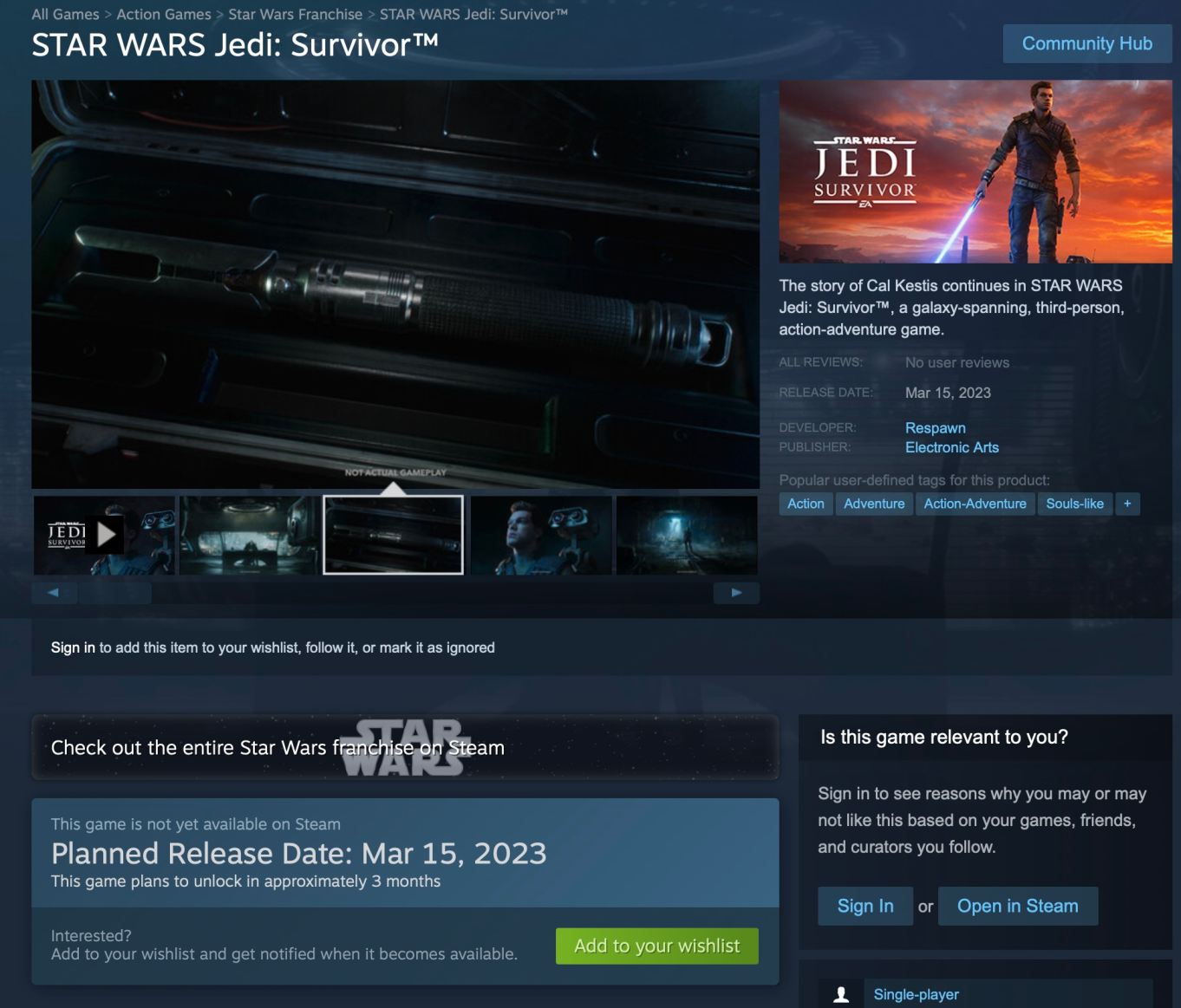 بازی Star Wars Jedi: Survivor احتمالاً اواخر اسفند ماه منتشر می‌شود - تی ام گیم