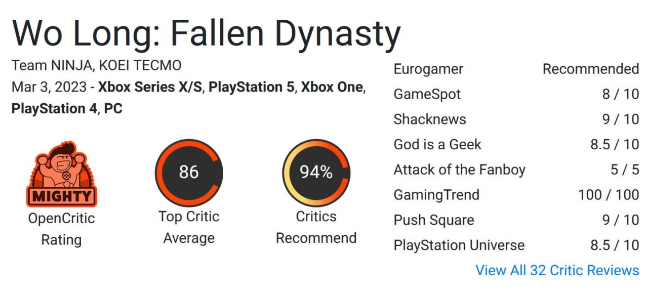 نقدها و نمرات بازی Wo Long: Fallen Dynasty منتشر شدند - گیمفا