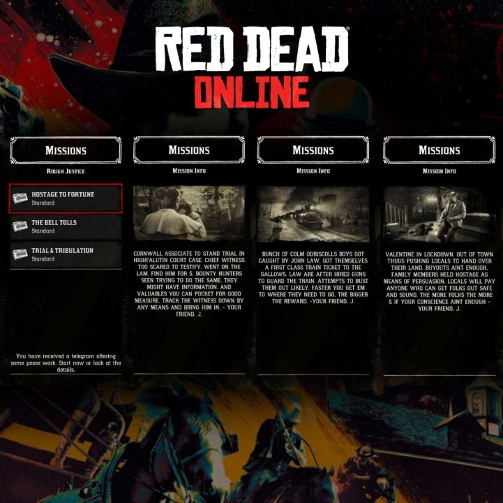 ماموریت‌های جدیدی برای Red Dead Online منتشر شدند