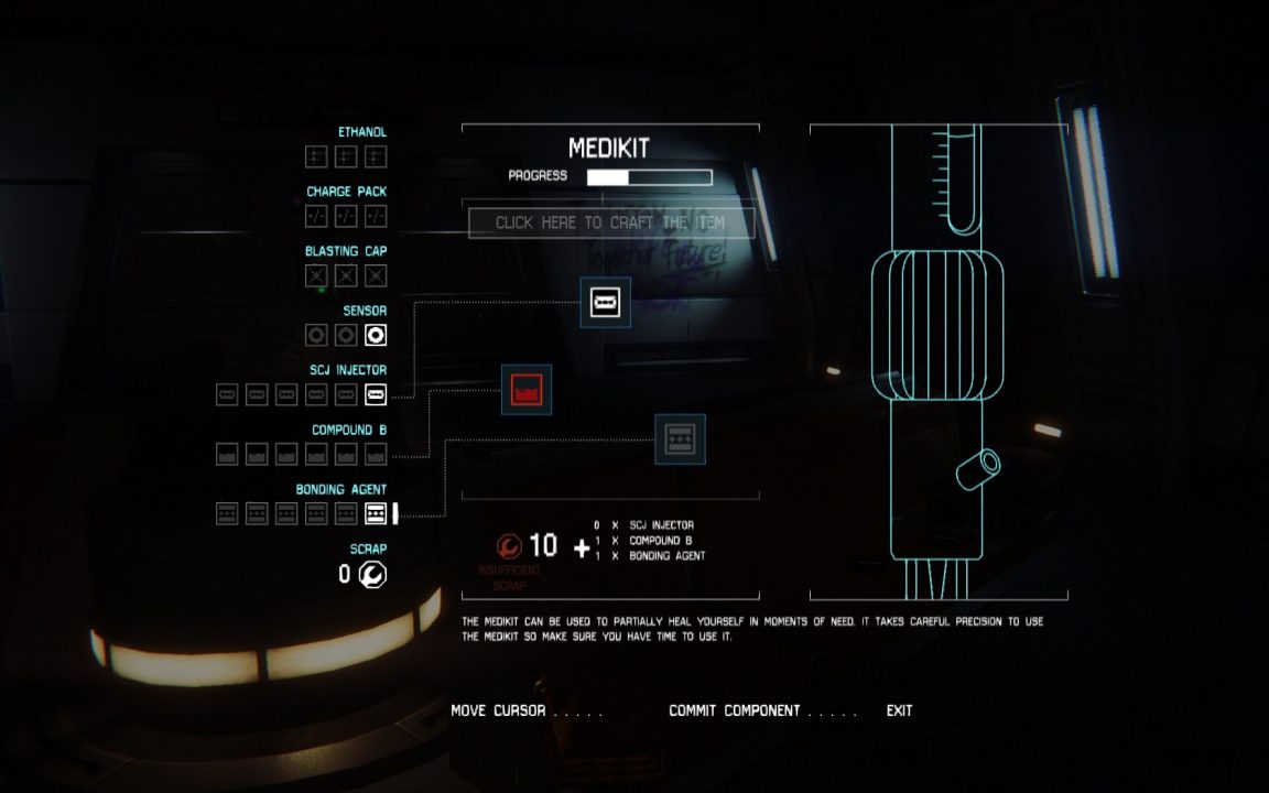 crafting in alien isolation