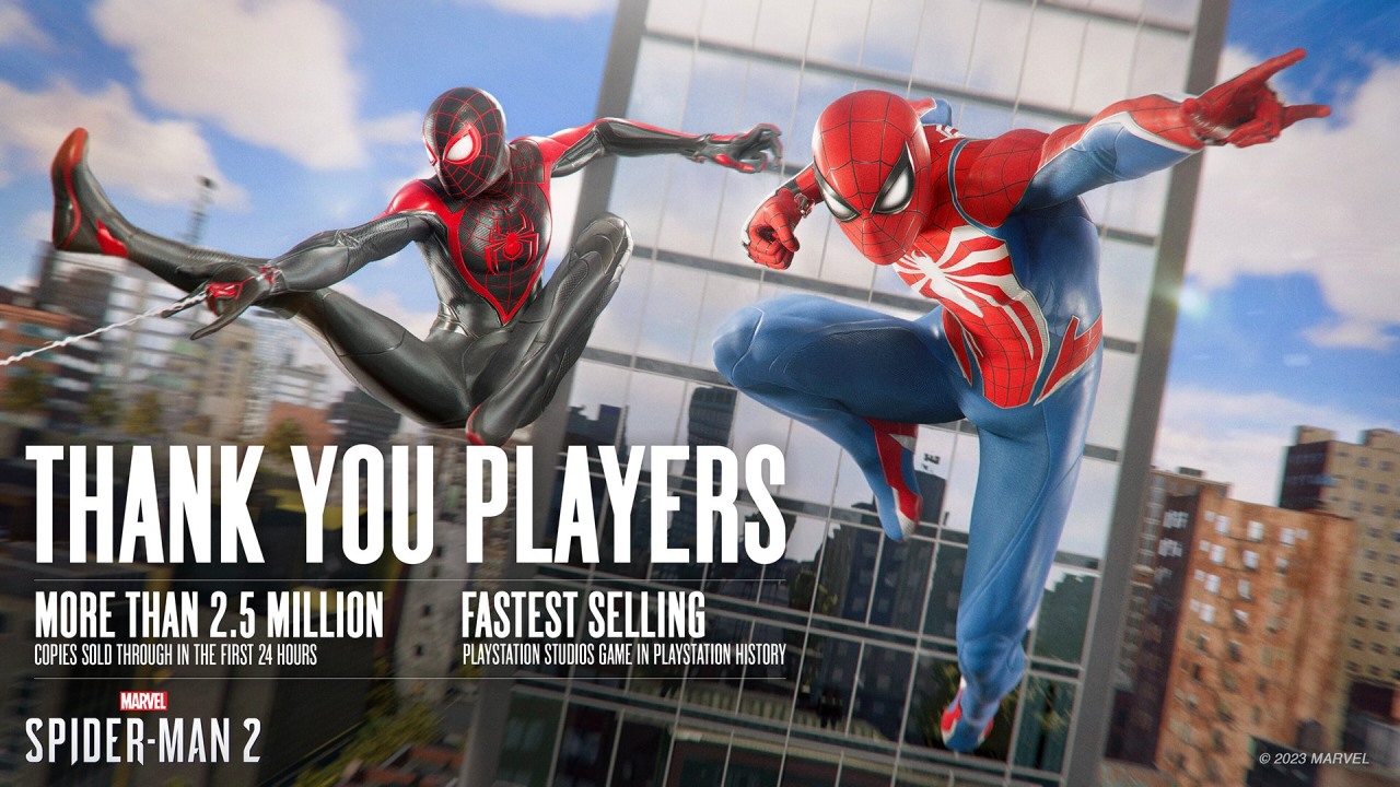 بازی Marvel’s Spider-Man 2 در عرض ۲۴ ساعت ۲.۵ میلیون نسخه فروخت - گیمفا