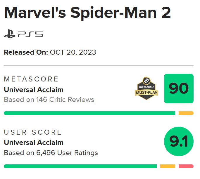 Marvel's Spider-Man 2 🕸️🕷️, PS5, OUT NOW!, 91 ON METACRITIC!