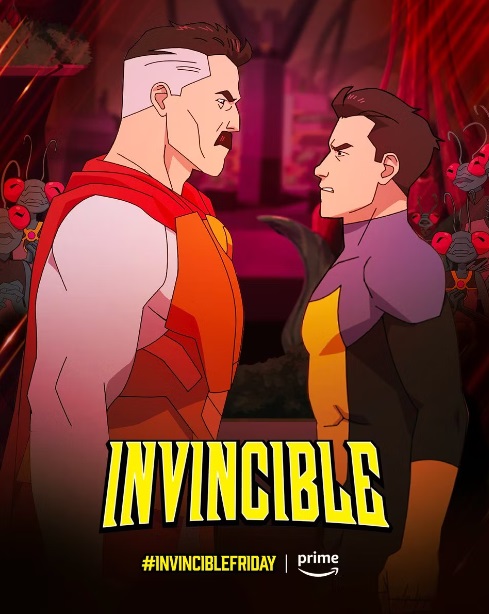 رویارویی مارک و آمنی‌ من در پوستر جدید سریال Invincible - گیمفا