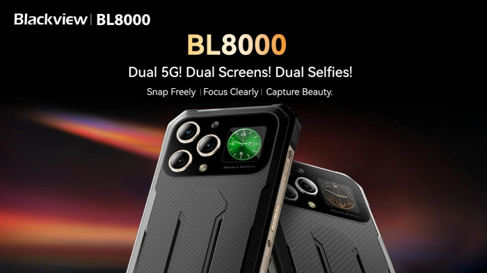 گوشی هوشمند Blackview BL8000 با صفحه نمایش دوگانه و فناوری ۵G معرفی شد - گیمفا