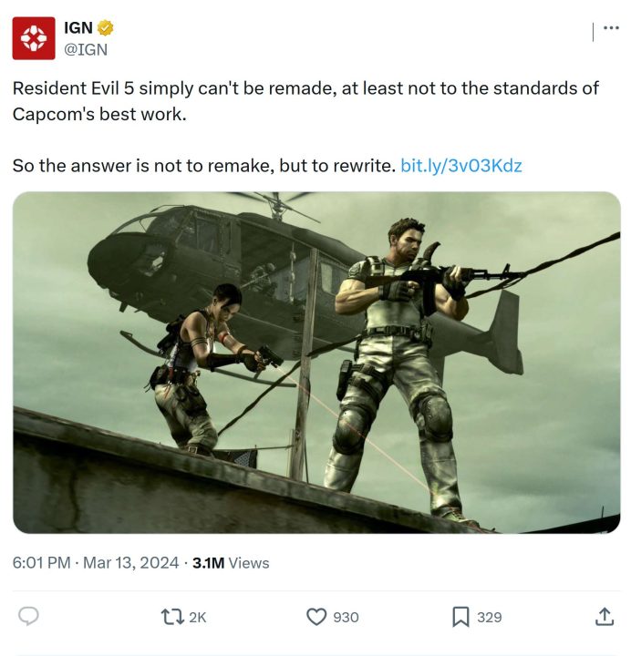 واکنش شدید جامعه گیمری به مقاله حاشیه‌ساز IGN پیرامون ریمیک Resident Evil 5 - گیمفا