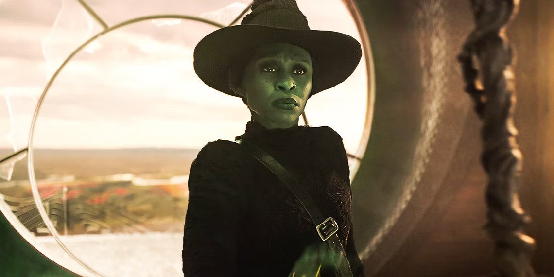 cynthia erivo as elphaba thropp in the wicked movie