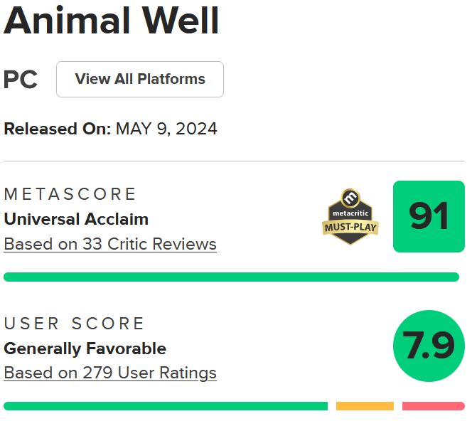 نقدها و نمرات بازی Animal Well منتشر شدند [به‌روزرسانی شد] - گیمفا