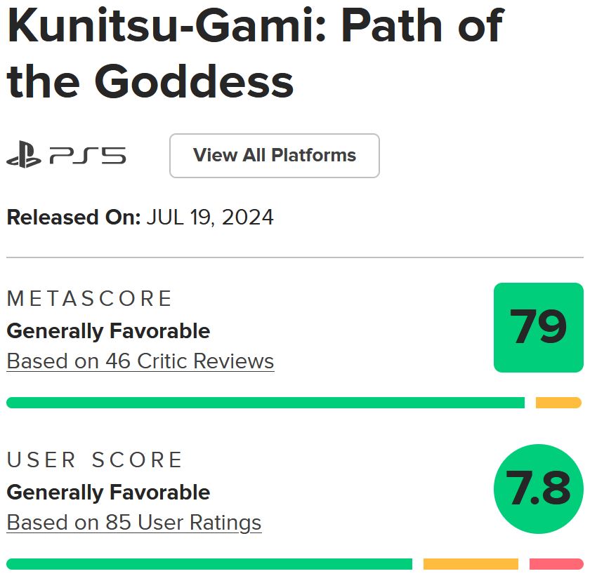 نقدها و نمرات بازی Kunitsu-Gami: Path of the Goddess منتشر شدند [به‌روزرسانی شد] - گیمفا