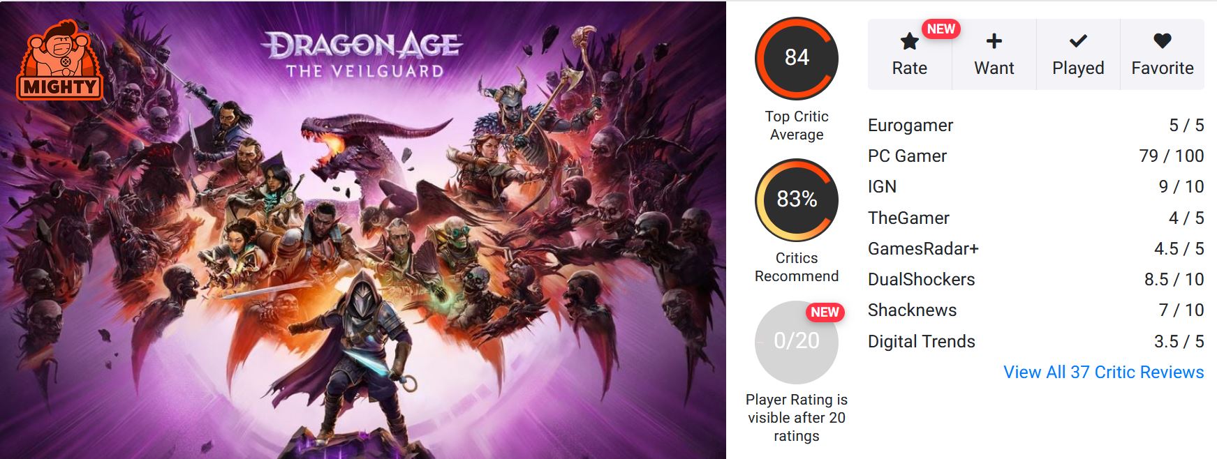 نقدها و نمرات بازی Dragon Age: The Veilguard منتشر شدند - گیمفا