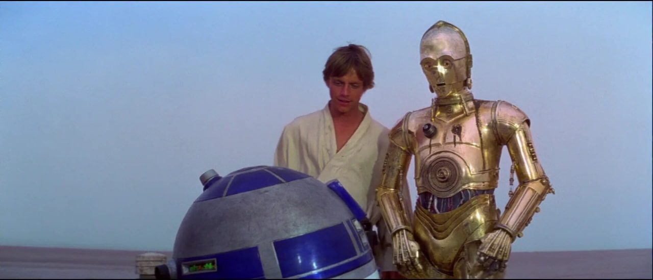 خریداری شدن r2d2 و c3po توسط لوک اسکای‌واکر