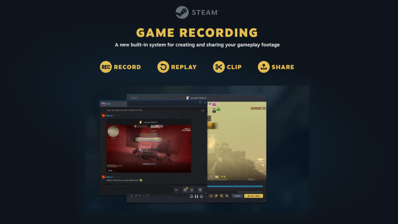 steam new game recording feature