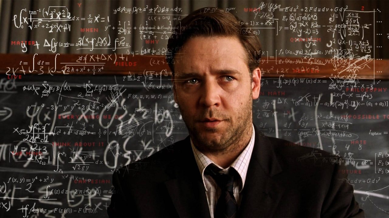 راسل کرو در فیلم a beautiful mind