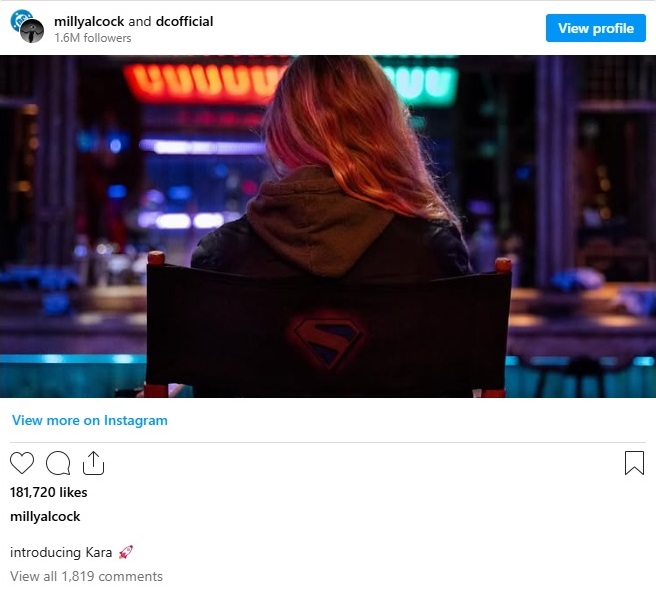با شروع فیلم‌برداری فیلم Supergirl اولین تصویر از میلی آلکاک و لوگوی سوپرمن منتشر شد - گیمفا