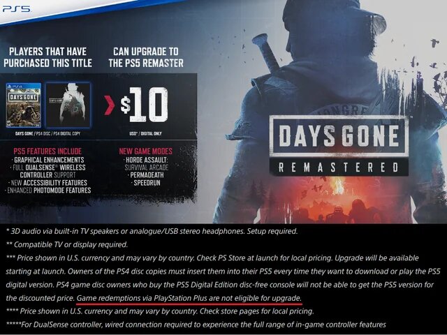 نسخه ps plus بازی days gone به ریمستر ارتقا نمی‌یابد