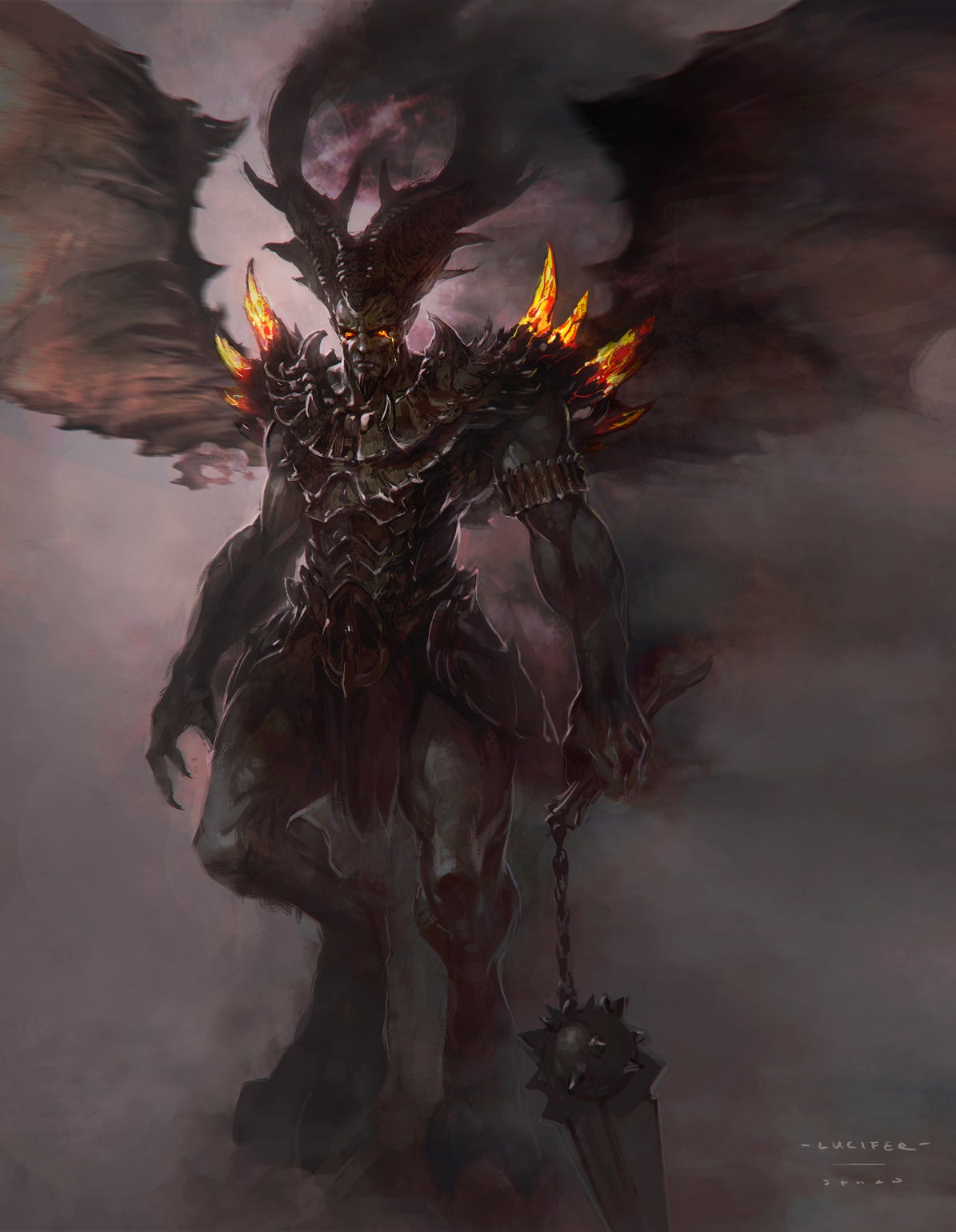 lucifer shadow concept art 1761174271813 جزئیات جدیدی از دنباله کنسل شده بازی Dante’s Inferno فاش شد - گیمفا