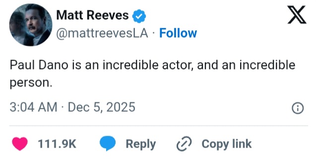 مت ریوز از پل دینو، ستاره فیلم The Batman، در برابر انتقادهای کوئنتین تارانتینو دفاع کرد - گیمفا