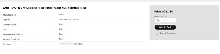 پردازنده Ryzen 7 9850X3D ممکن است با قیمت تنها ۴۹۹ دلار عرضه شود | گیمفا