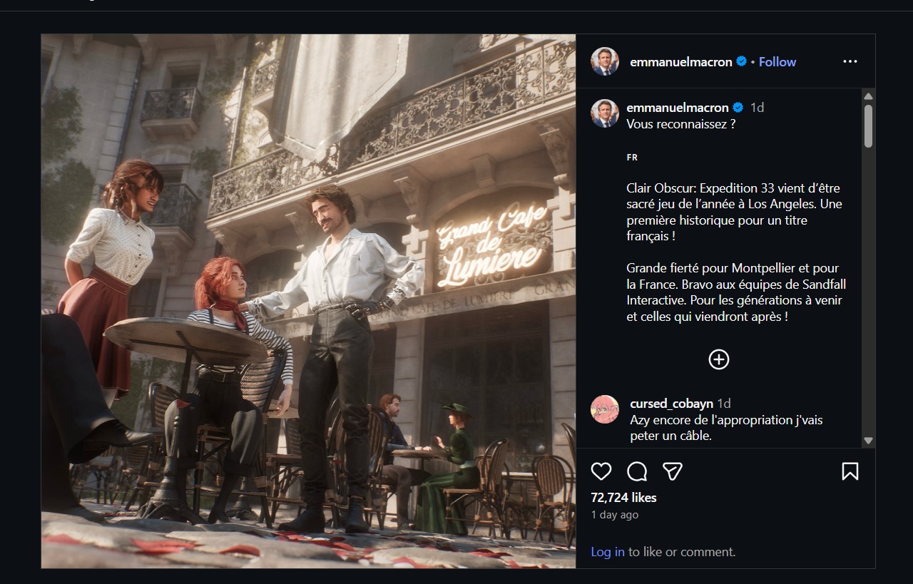 clair obscure تمجید رئیس جمهور فرانسه از بازی Clair Obscur: Expedition 33 - گیمفا