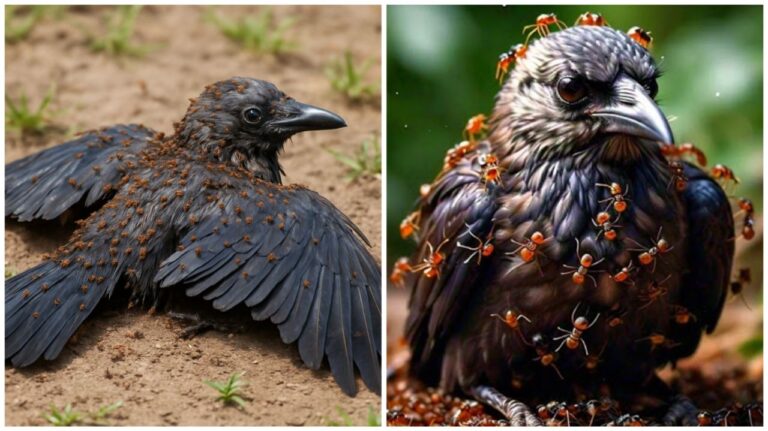 تماشا کنید: چرا کلاغ‌ها حمام مورچه می‌گیرند؟