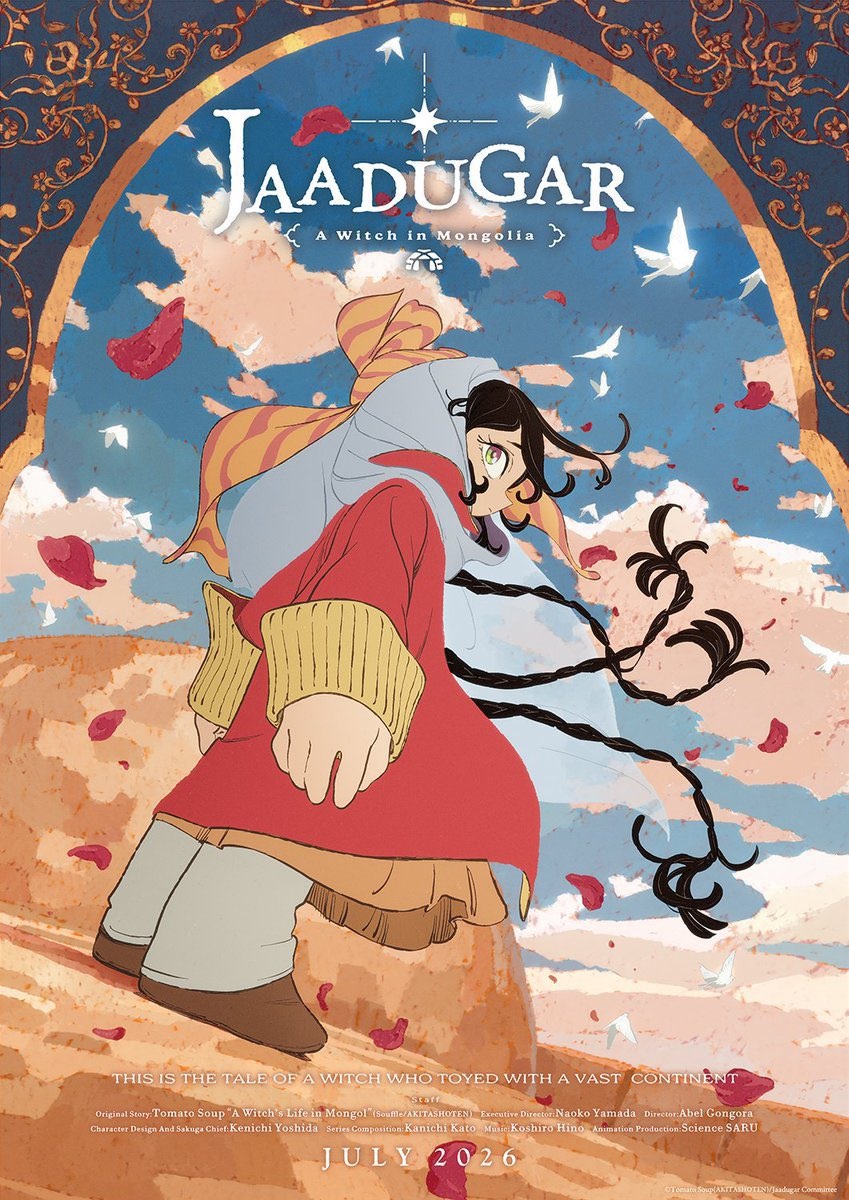 jaadugar a witch in mongolia anime تیزر و پوستری جدید از انیمه Jaadugar: A Witch in Mongolia منتشر شد؛ اثری ژاپنی در مورد تاریخ ایران - گیمفا