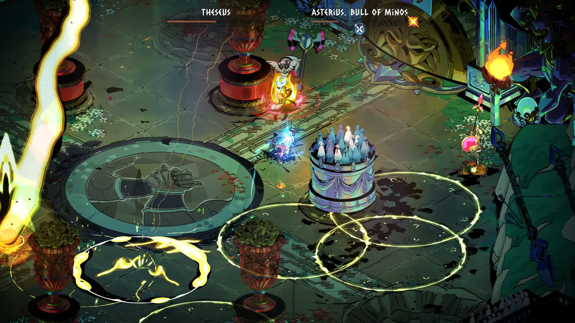 melinoe fighting theseus and asterius in hades hades